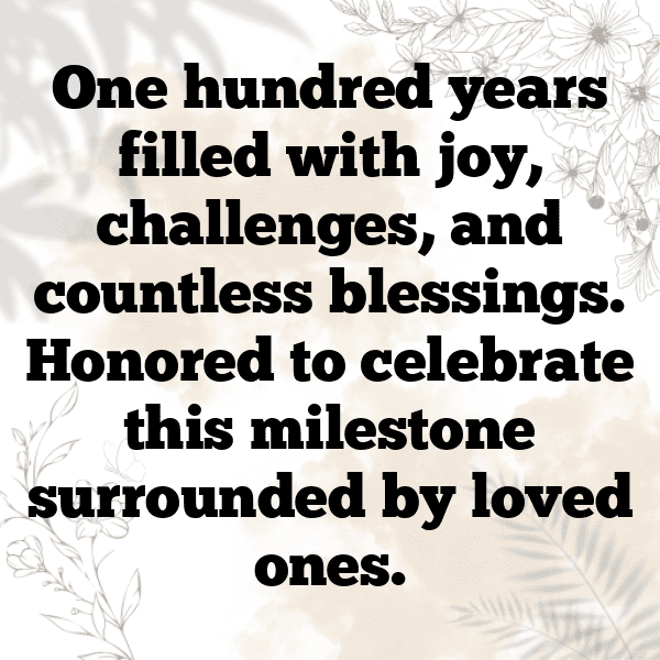 100th Birthday Captions Photo For Instagram-w5a88M
