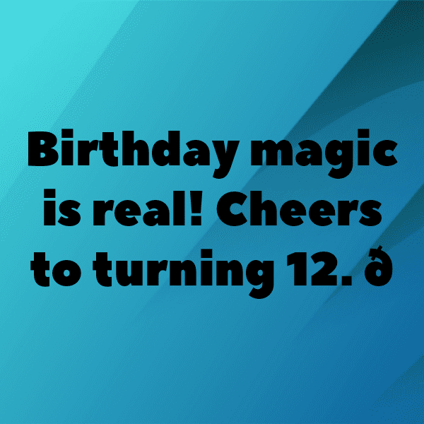 12th Birthday Captions Image For Instagram-TczqYO