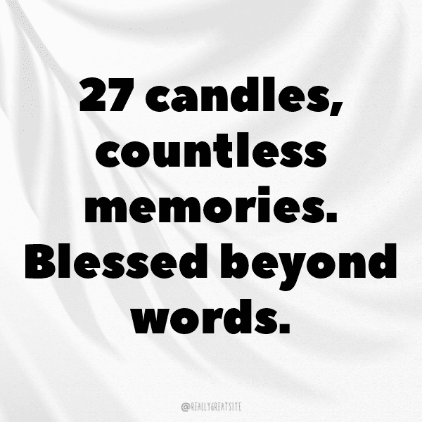 27th Birthday Captions Photo For Instagram-QDDTag