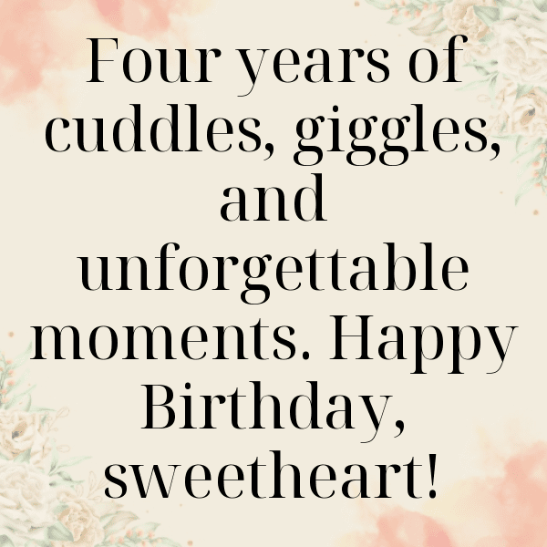 4th Birthday Captions Photo For Instagram-T7zblS