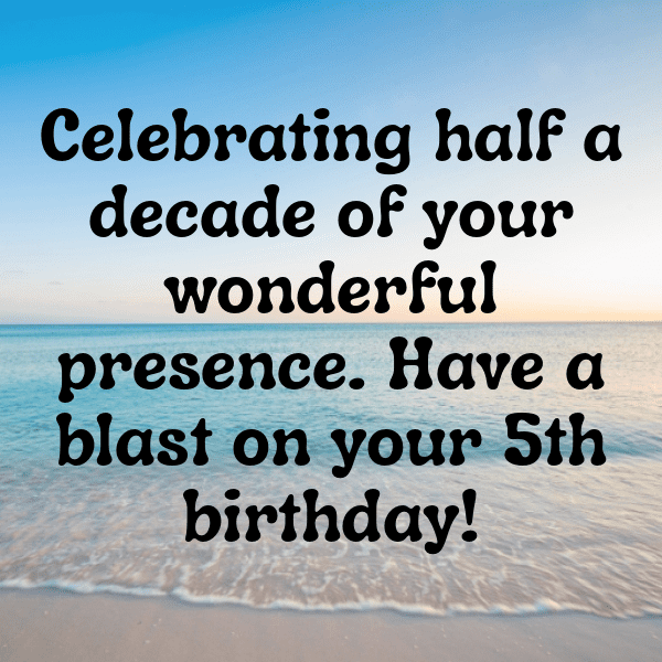 5th Birthday Captions Photo For Instagram-GO1M3R