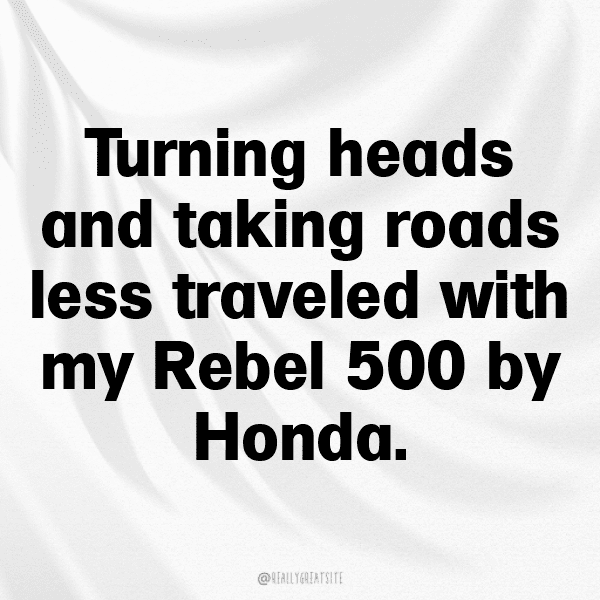 Honda Rebel 500 Captions Image for Instagram-r5kyiO