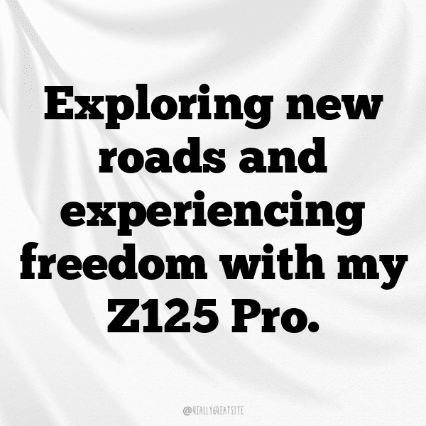 Kawasaki Z125 Pro Captions Image for Instagram-RphD1R