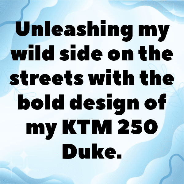 KTM 250 Duke Captions Photo for Instagram-Rry3L0