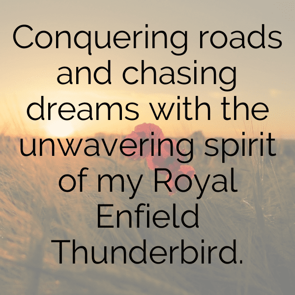 Royal Enfield Thunderbird Captions Photo for Instagram-Fem2TK