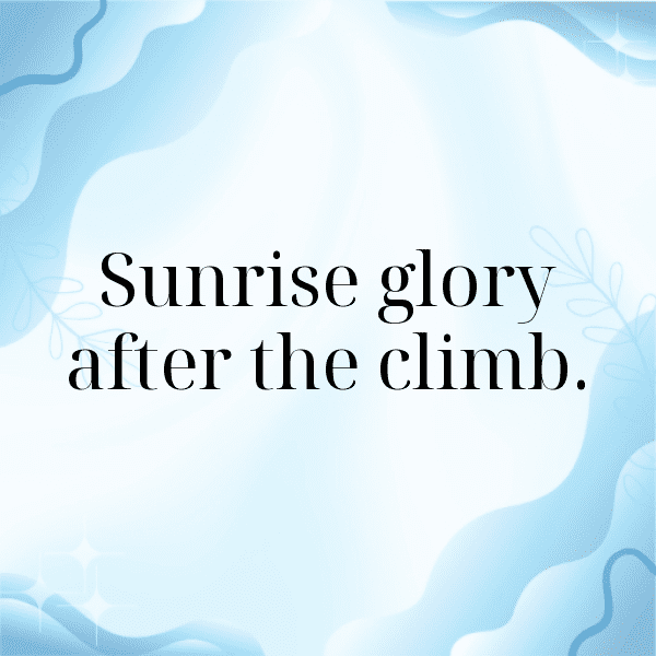 Sunrise Hike Captions Image for Instagram-IMy2Hz