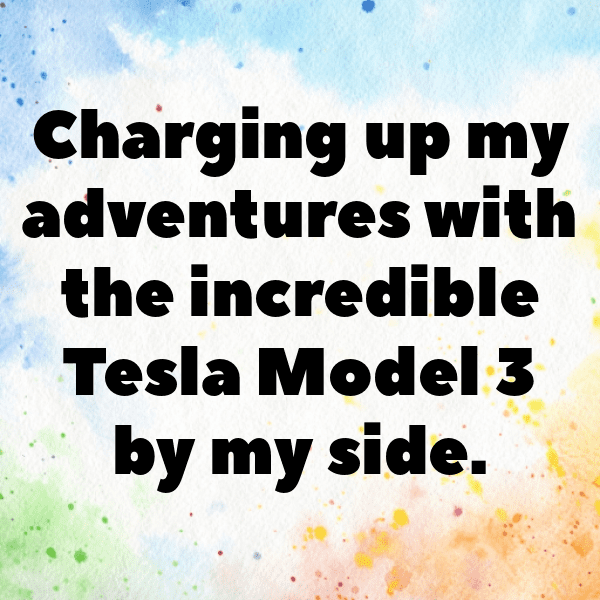 Tesla Model 3 Captions Photo for Instagram-FIdygf